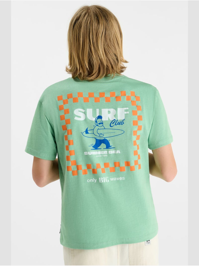 Tee-Shirt WAVEBO 'Le Temps Des Cerises' Vert - Kiabi