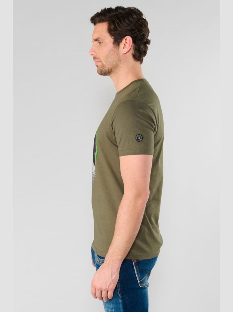 Tee-Shirt WENBY 'Le Temps Des Cerises' Kaki - Kiabi