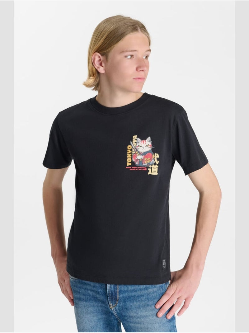 Tee-Shirt WILDERBO 'Le Temps Des Cerises' Noir - Kiabi