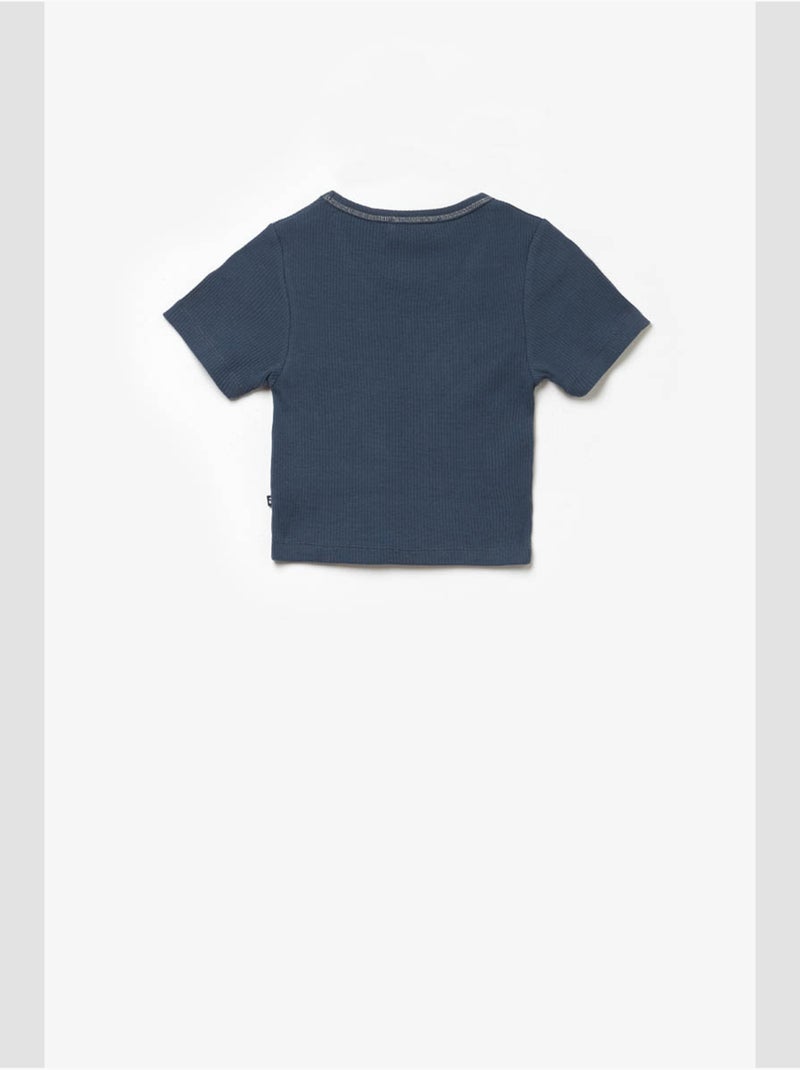 Tee-shirt yukongi 'le temps des cerises' Bleu - Kiabi