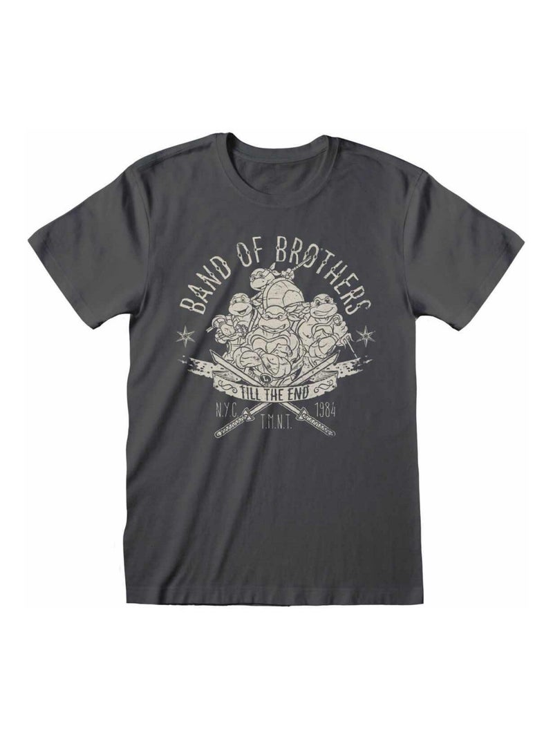 Teenage Mutant Ninja Turtles - T-shirt BAND OF BROTHERS Gris Gris anthracite - Kiabi