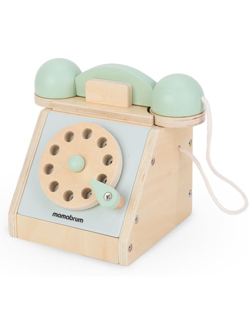 Telephone bois vintage enfant cadran rotatif jouet imitation mamabrum - Kiabi Telephone bois vintage enfant cadran rotatif jouet imitation mamabrum - Kiabi
