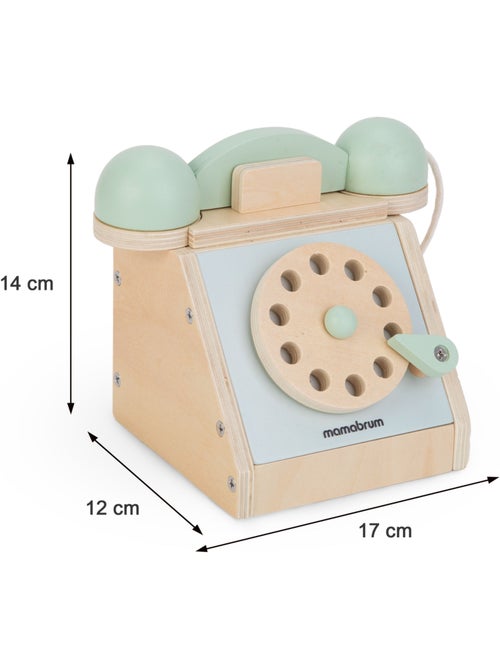 Telephone bois vintage enfant cadran rotatif jouet imitation mamabrum - Kiabi Telephone bois vintage enfant cadran rotatif jouet imitation mamabrum - Kiabi