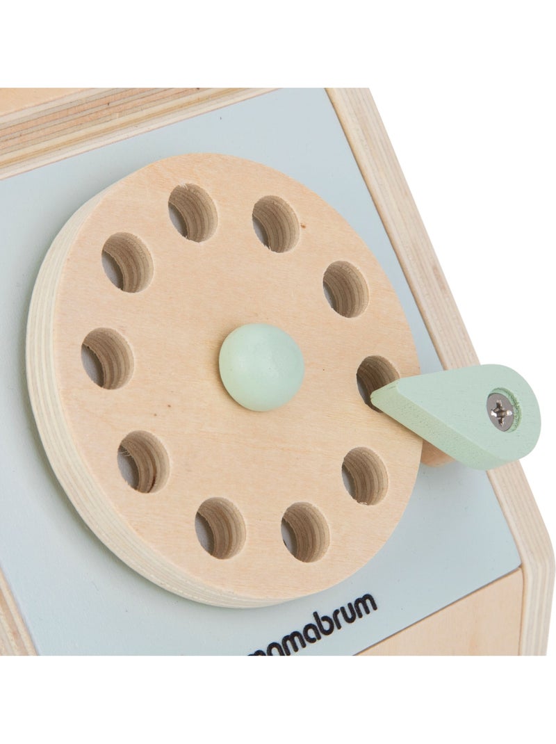 Telephone bois vintage enfant cadran rotatif jouet imitation mamabrum N/A - Kiabi