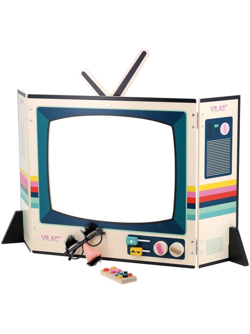 Télévision vintage en bois - Kiabi