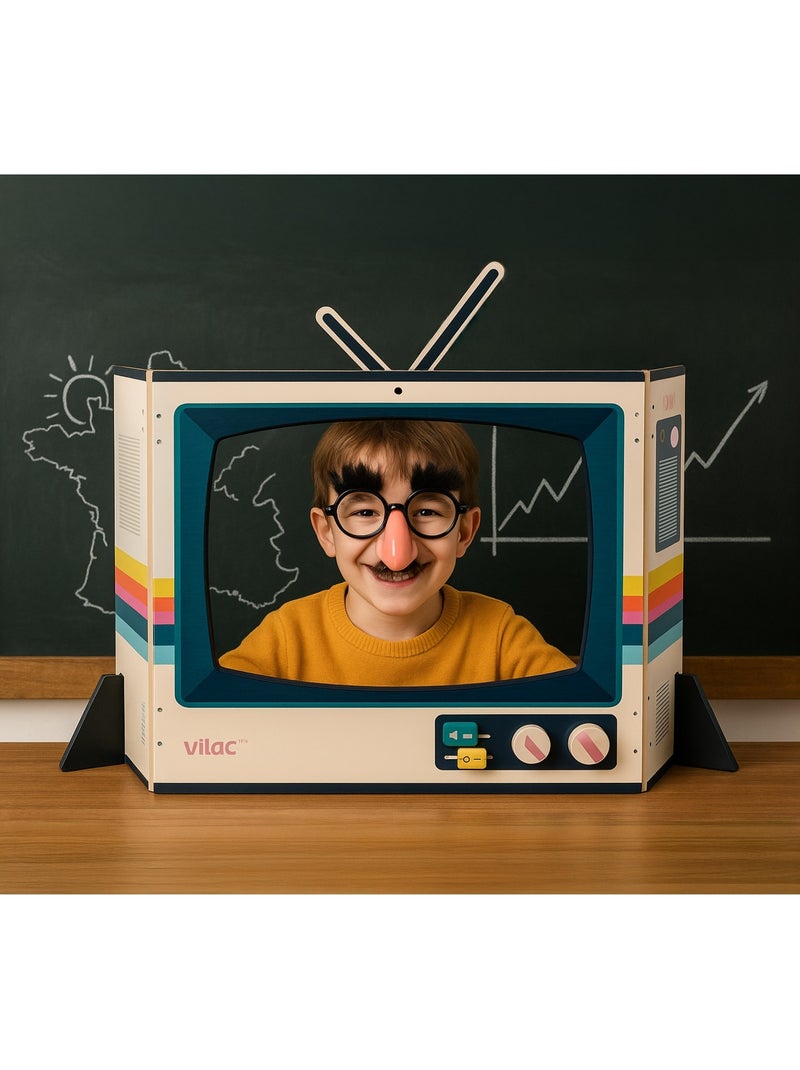 Télévision vintage en bois Beige - Kiabi