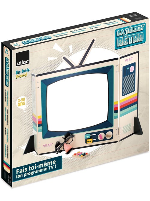 Télévision vintage en bois - Kiabi