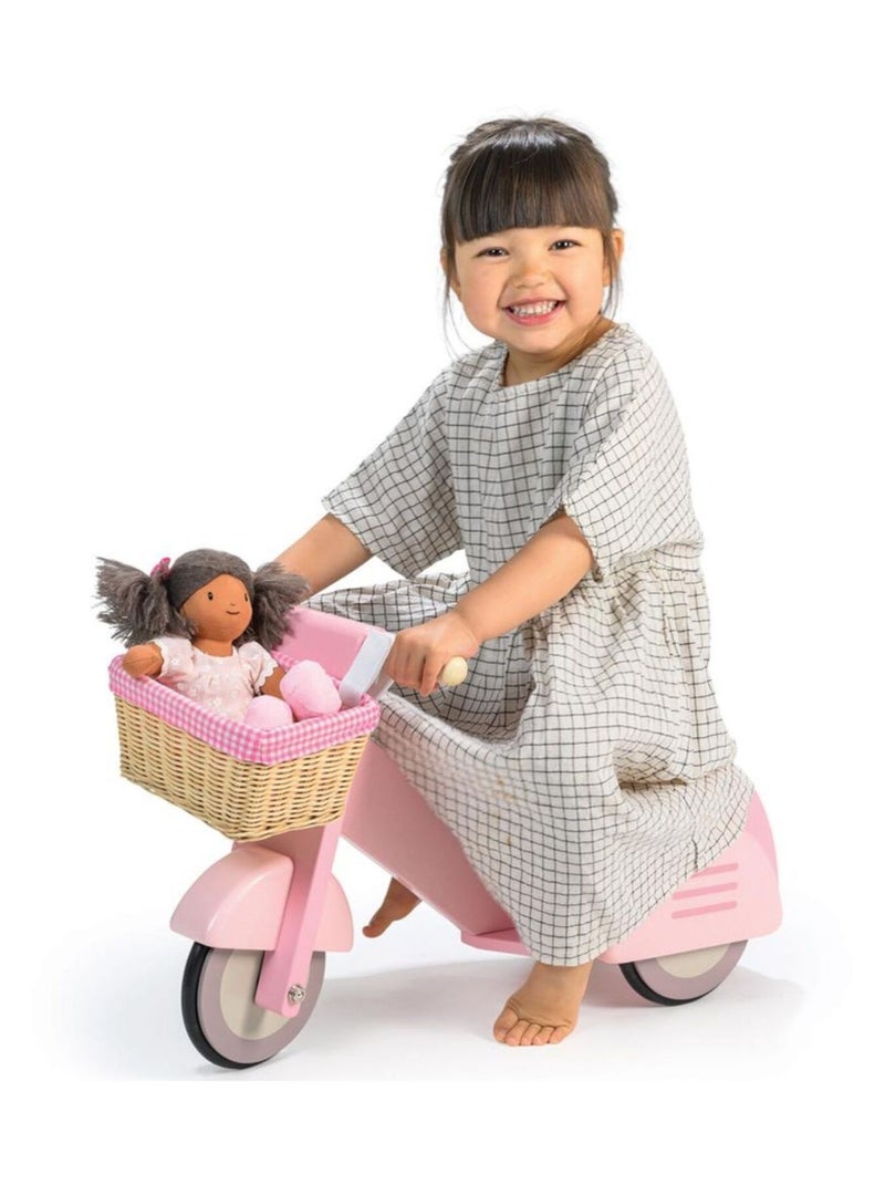 Tender Leaf - Porteur Scooter Avec Panier Rose - Kiabi