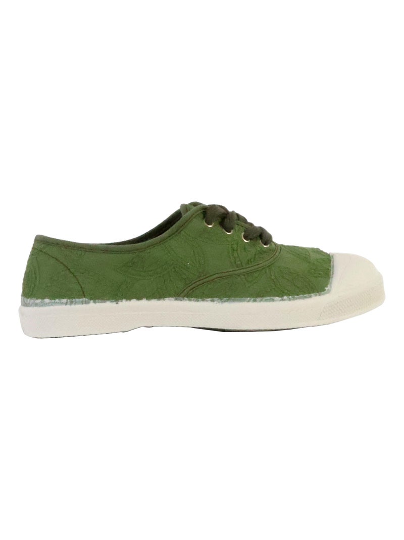 Tennis à Lacets Bensimon Broderie Anglaise Vert - Kiabi