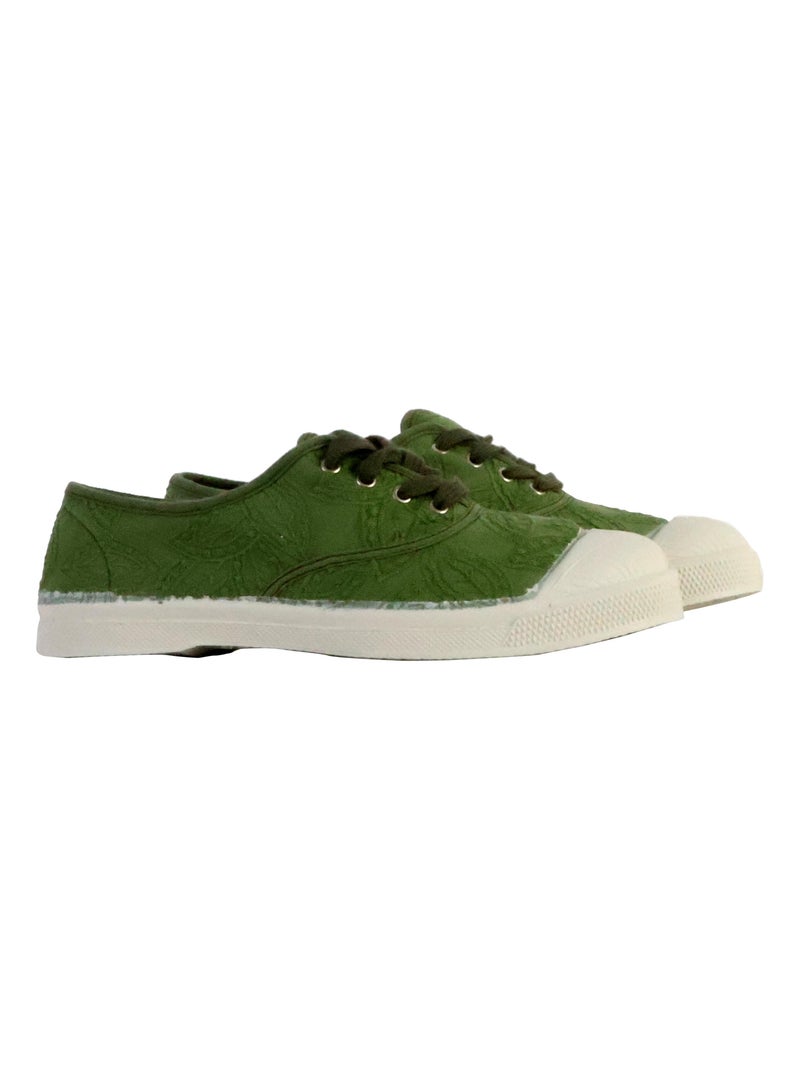 Tennis à Lacets Bensimon Broderie Anglaise Vert - Kiabi