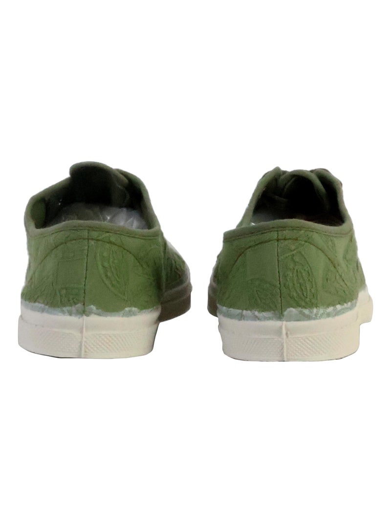 Tennis à Lacets Bensimon Broderie Anglaise Vert - Kiabi
