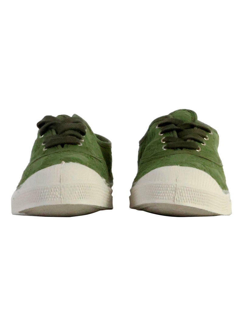 Tennis à Lacets Bensimon Broderie Anglaise Vert - Kiabi