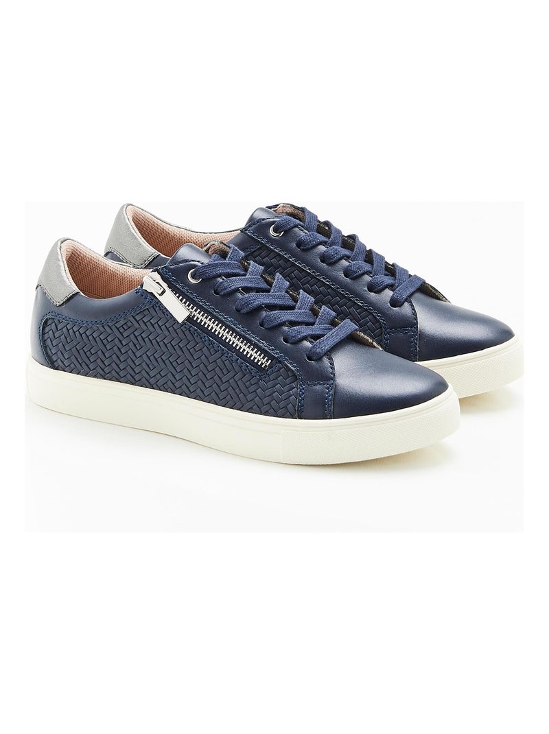 Tennis à lacets effet tressé Amortyl - Damart Bleu marine - Kiabi
