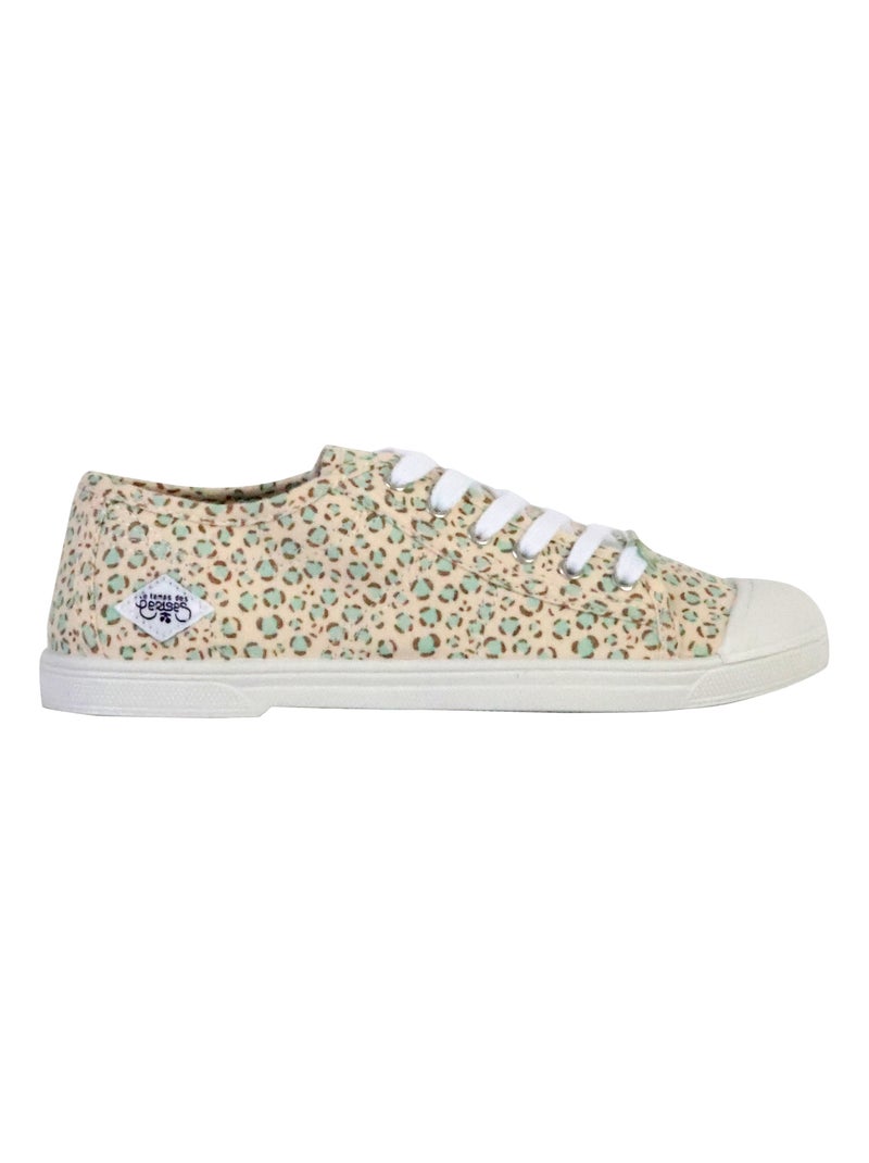 Tennis à Lacets Le Temps Des Cerises Basic 02 Beige/Noir - Kiabi