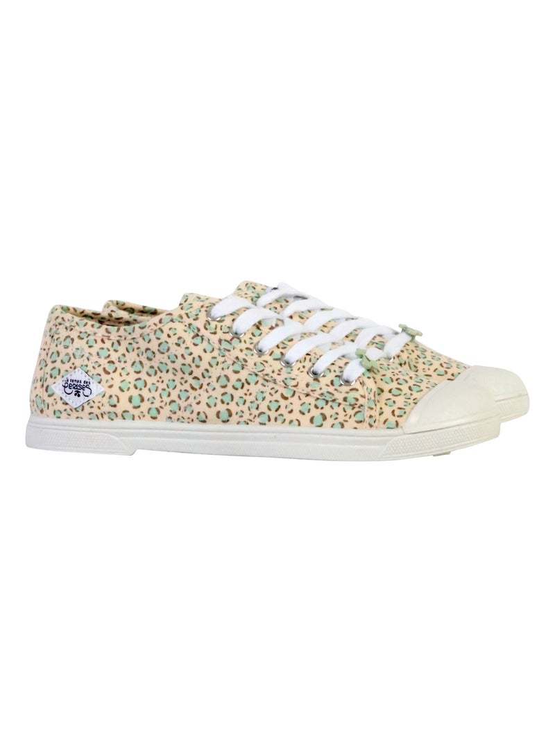 Tennis à Lacets Le Temps Des Cerises Basic 02 Beige/Noir - Kiabi