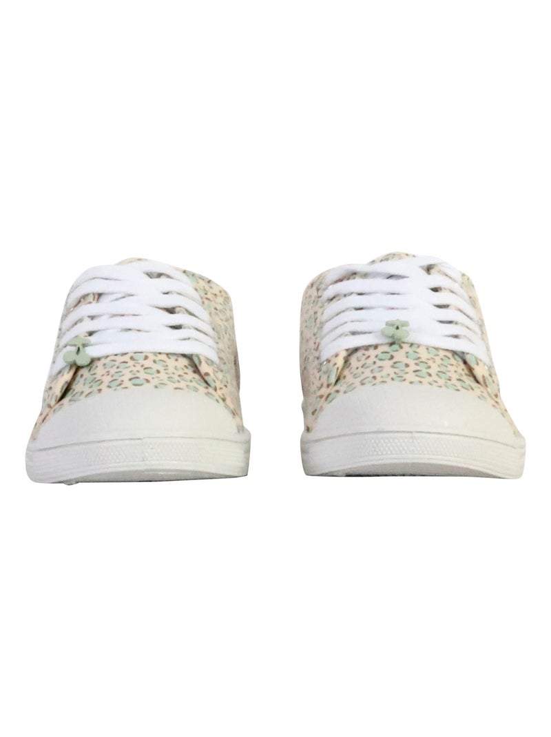 Tennis à Lacets Le Temps Des Cerises Basic 02 Beige/Noir - Kiabi