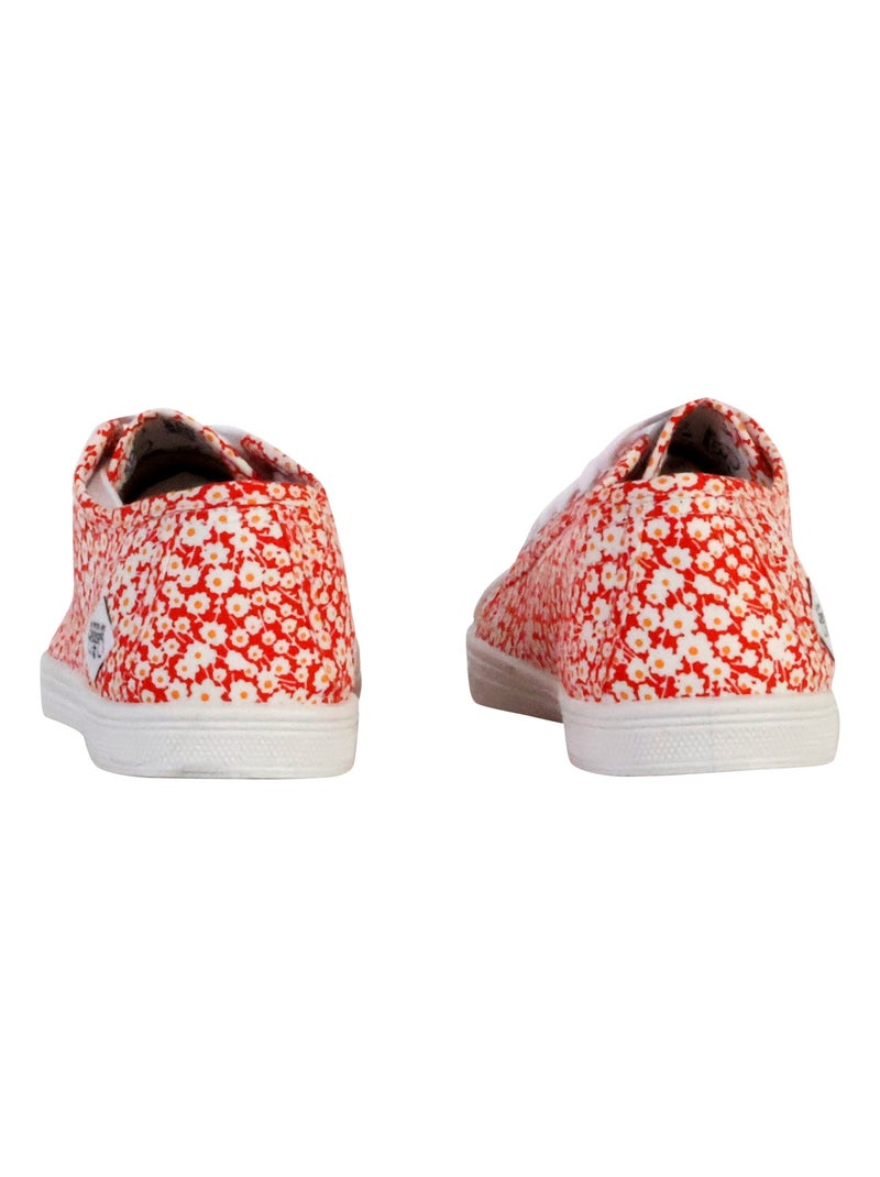 Tennis à Lacets Le Temps Des Cerises Basic 02 Noir Rouge Blanc - Kiabi