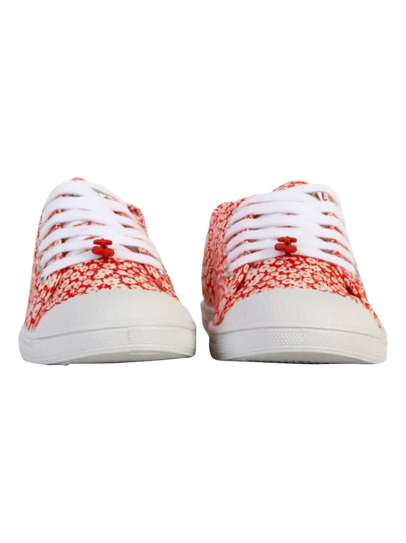 Tennis à Lacets Le Temps Des Cerises Basic 02 Noir Rouge Blanc - Kiabi