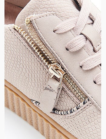 Tennis Amortyl cuir embossé - Damart