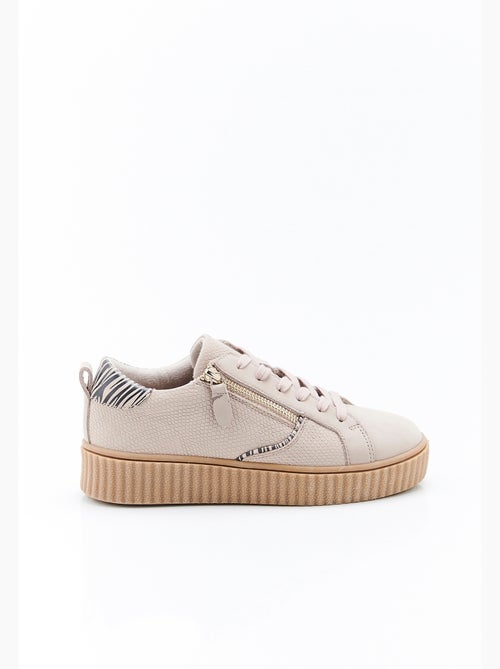 Tennis Amortyl cuir embossé - Damart - Kiabi