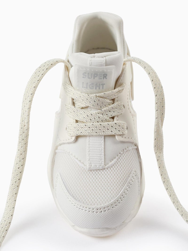 Tennis basket baskets, à lacets NEW YORK Blanc - Kiabi