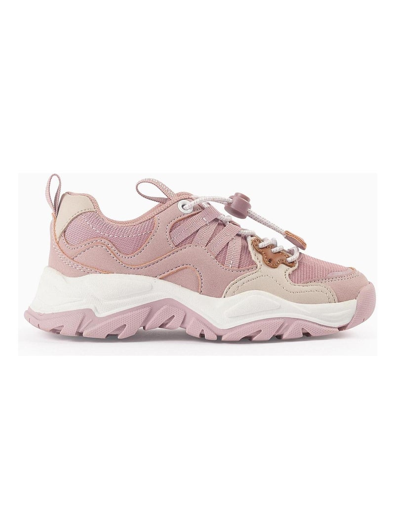 Tennis basket fermeture par pression, semelle épaisse DAISY Rose - Kiabi