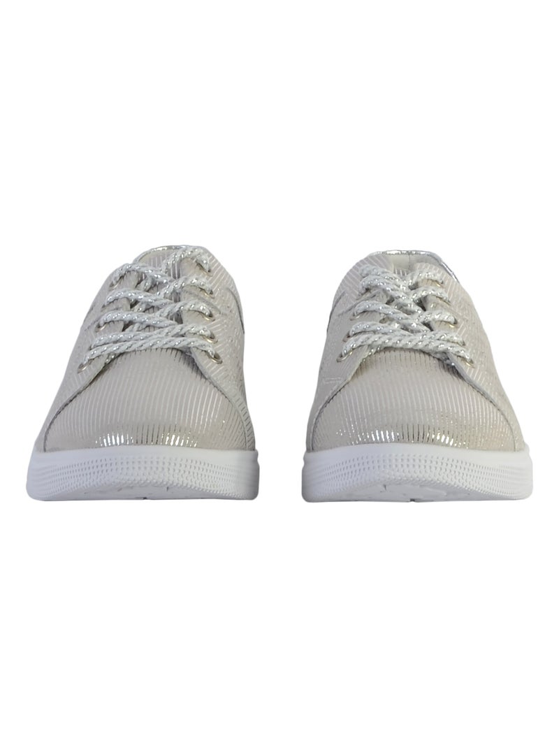 Tennis Cuir Enza Nucci Argent - Kiabi