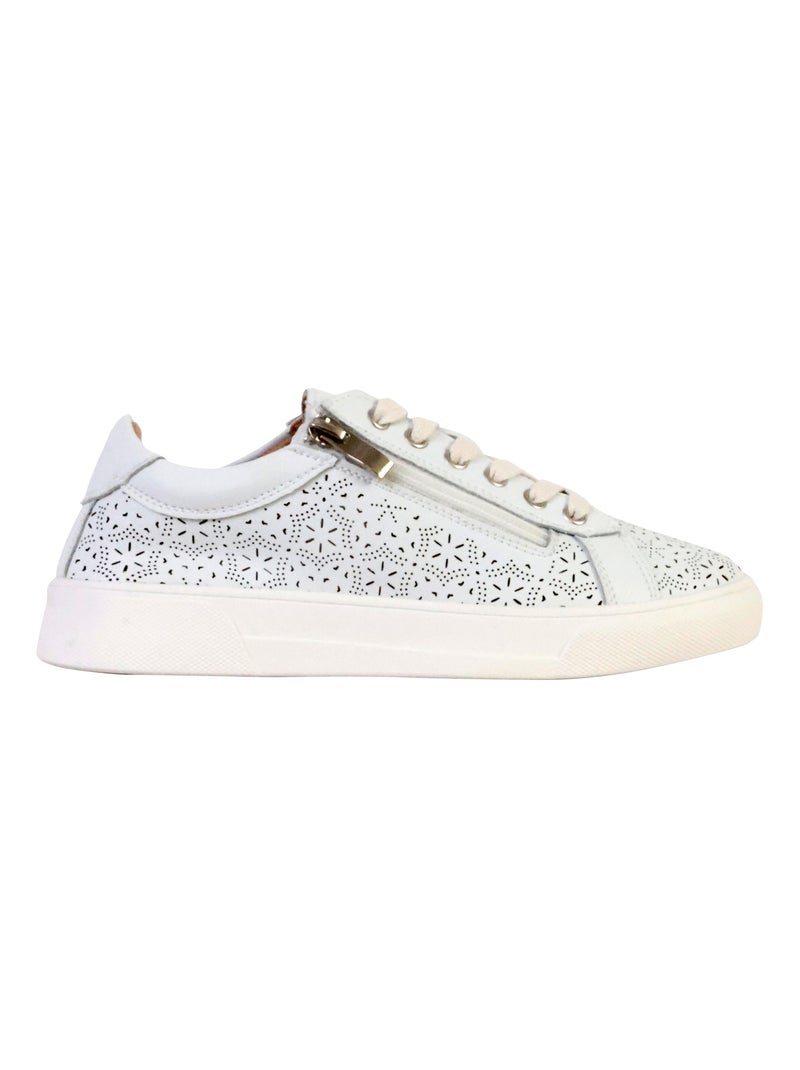 Tennis Cuir The Divine Factory Alenoa Blanc - Kiabi