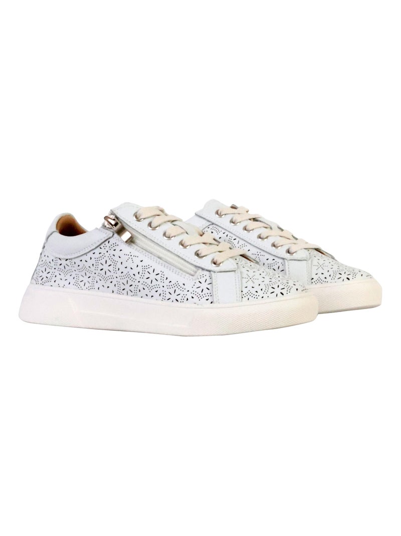 Tennis Cuir The Divine Factory Alenoa Blanc - Kiabi