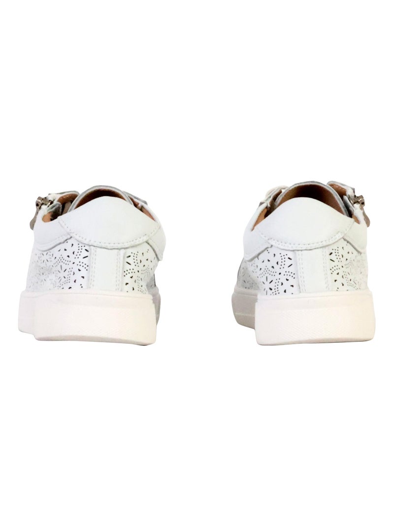 Tennis Cuir The Divine Factory Alenoa Blanc - Kiabi