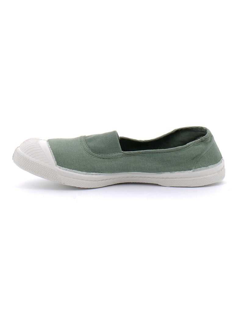 Tennis en Toile Bensimon Vert - Kiabi