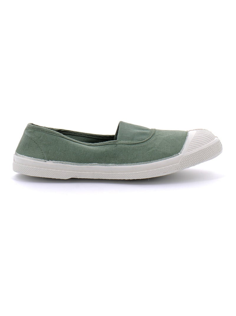 Tennis en Toile Bensimon Vert - Kiabi