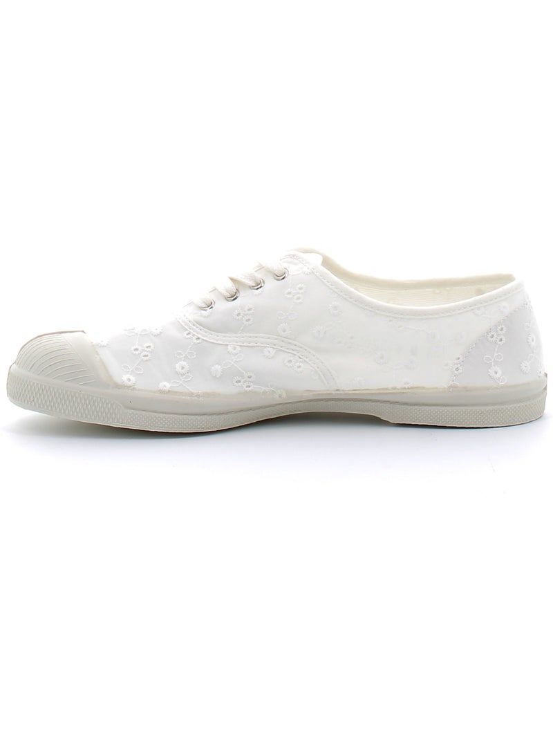 Tennis en Toile Coton Bensimon Blanc - Kiabi