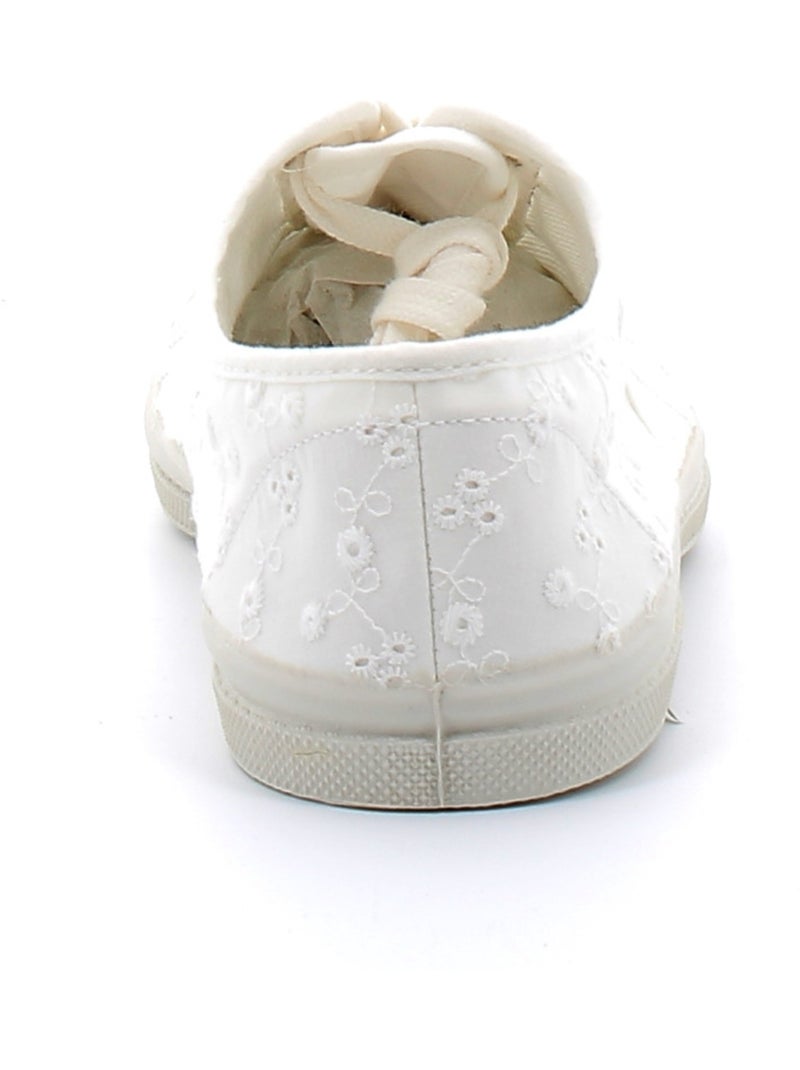 Tennis en Toile Coton Bensimon Blanc - Kiabi