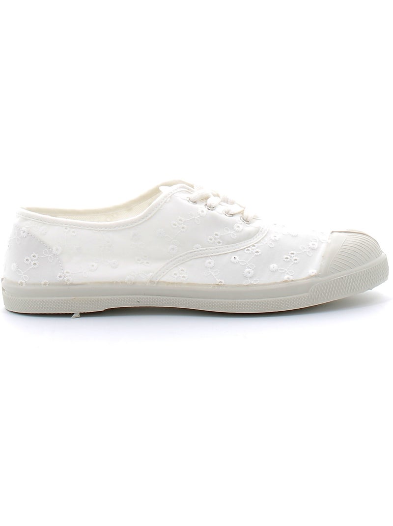 Tennis en Toile Coton Bensimon Blanc - Kiabi
