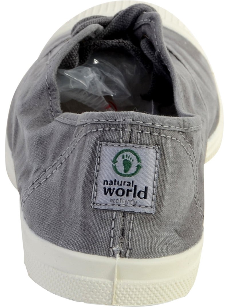 Tennis Lacet Natural World Gris - Kiabi