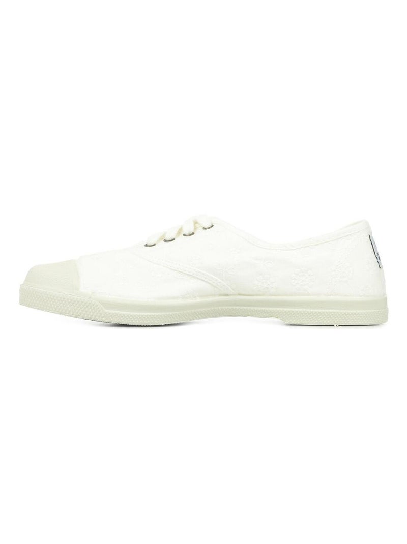 Tennis Lacet Natural World Ingles Bordado Tintado Blanc - Kiabi