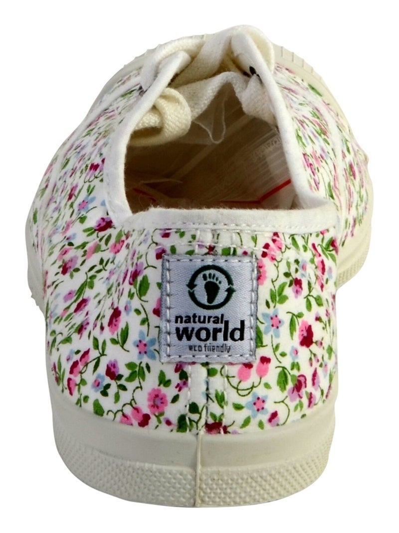 Tennis Lacet Natural World INGLES LIBERTY TINTADO  119 Blanc - Kiabi