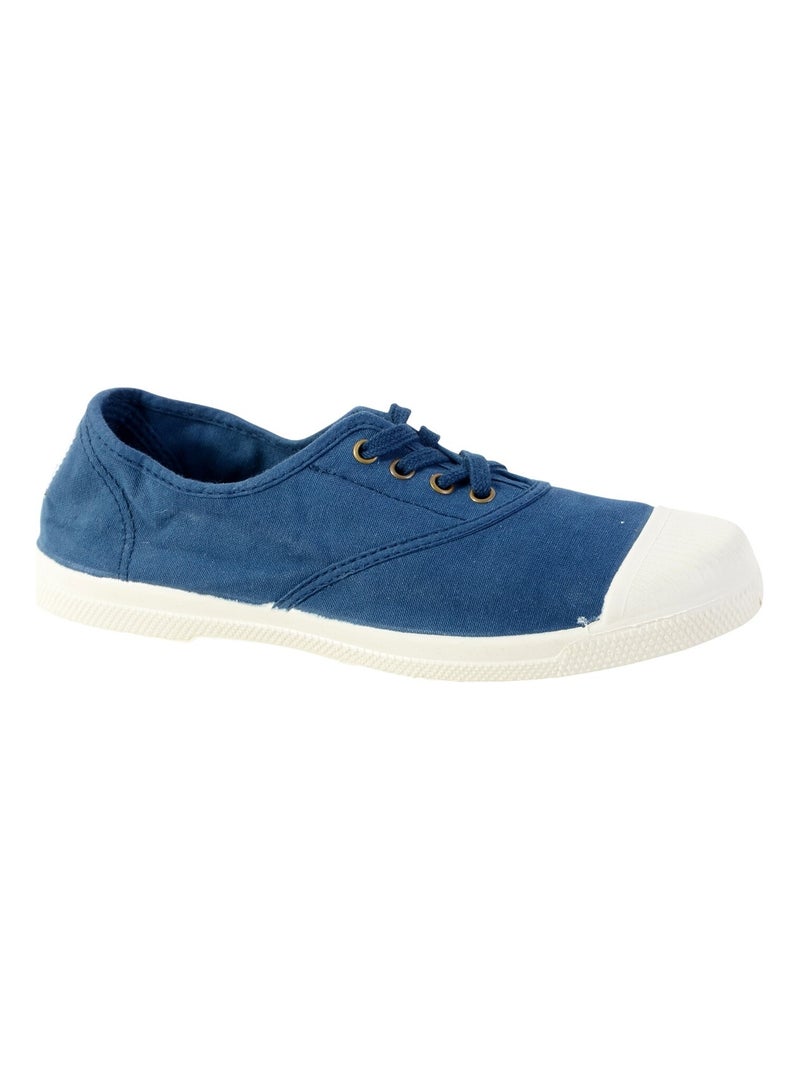 Tennis Lacet Natural World INGLES TINTADO ELAST. CORDONES 102 Bleu - Kiabi