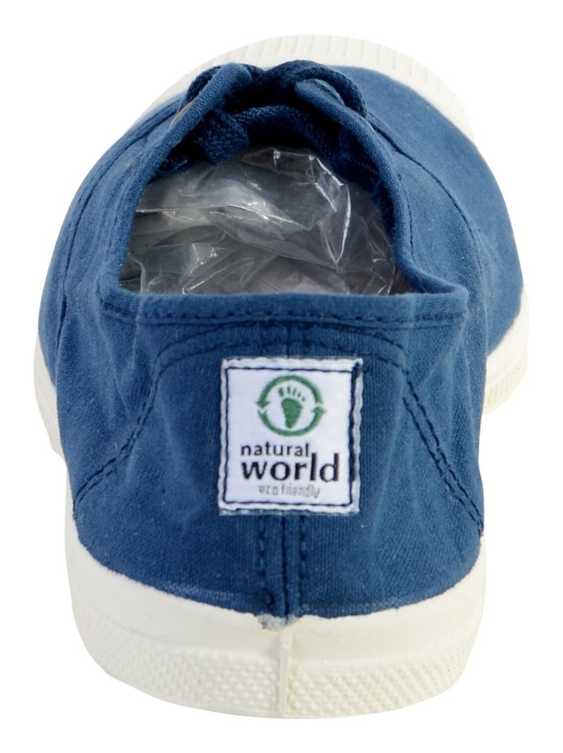 Tennis Lacet Natural World INGLES TINTADO ELAST. CORDONES 102 Bleu - Kiabi