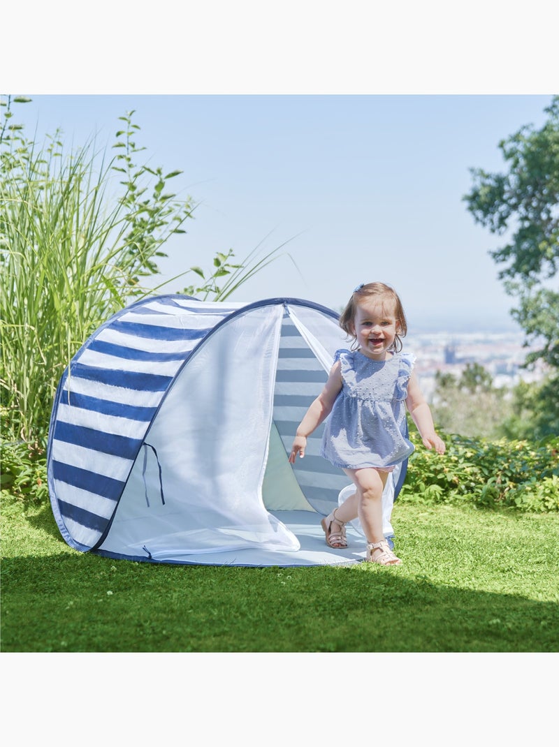 Tente Anti UV Haute protection Marinière pour bébé 'Babymoov' Bleu foncé - Kiabi