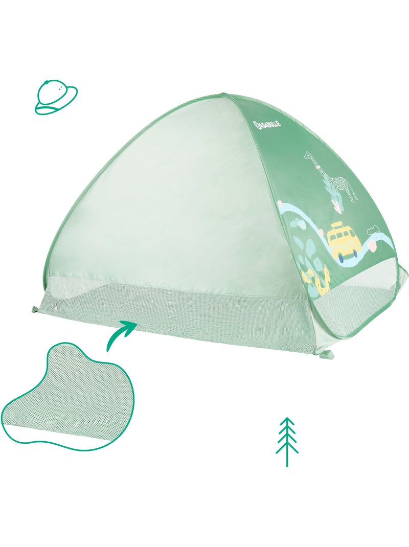 Tente anti-UV pour enfant, Système pop-up, Protection FPS 50+ 'Badabulle' Vert - Kiabi