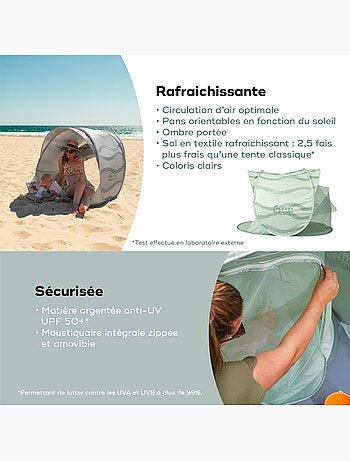 Tente Anti UV Haute protection Marinière pour bébé 'Babymoov'