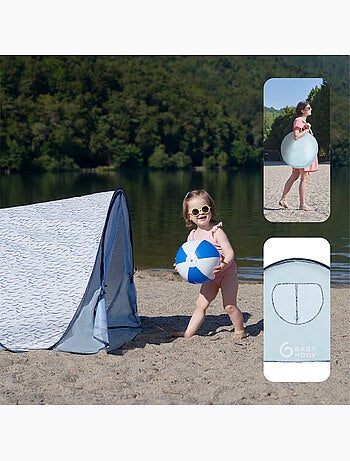 Tente Anti UV UPF 50+ bébé plage - Marinière