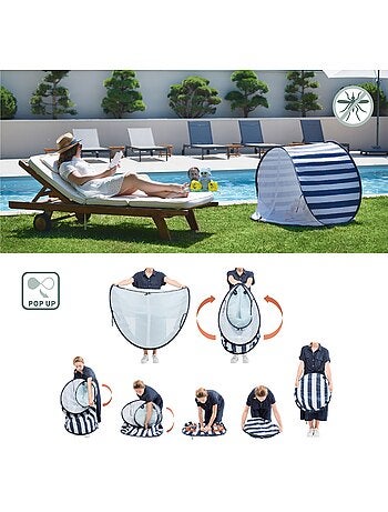 Tente Anti UV UPF 50+ bébé plage - Marinière