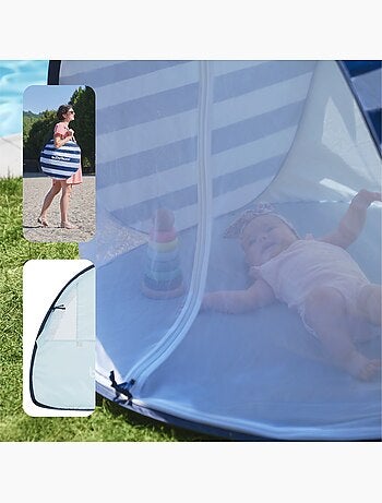 Tente Anti UV UPF 50+ bébé plage - Marinière