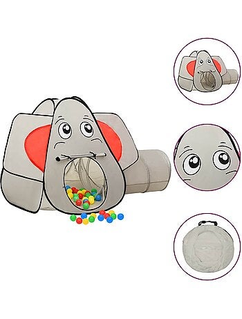 Tente de jeu enfant éléphant avec tunnel en polyester résistant aux uv - vidaxl
