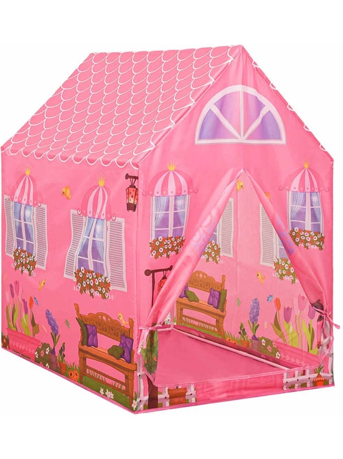 Tente de jeu enfant rose avec corde d’escalade et bassin à balles - vidaxl - Kiabi