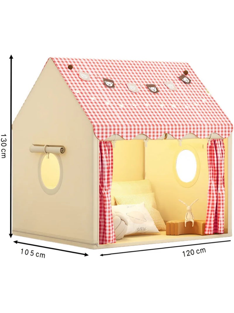 Tente de jeu enfants grande ouverture Blanc Rose - Kiabi
