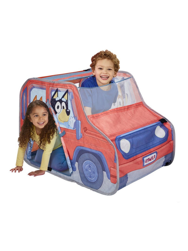 Tente de jeux pop up Bluey en forme de voiture 4x4 Rouge - Kiabi